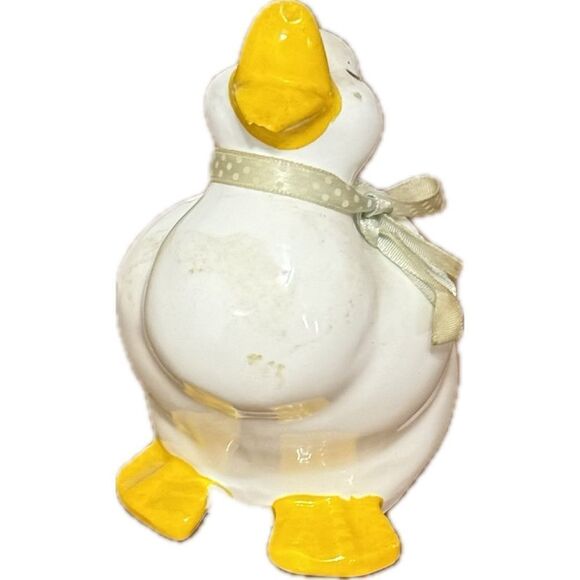 Cute White and Yellow Duck Figurine - Picture 2 of 6
